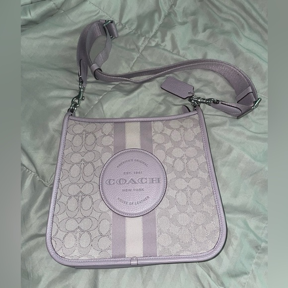 Coach Handbags - Coach Purple Crossbody Bag with Signature Style
